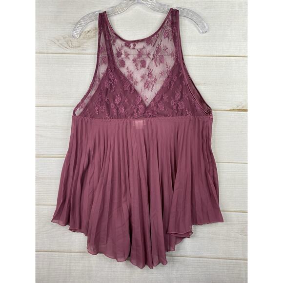 Seductive Wear Cinema Etoile Slip Dress 1X Pink Mauve Babydoll Lingerie Lace - Picture 9 of 10